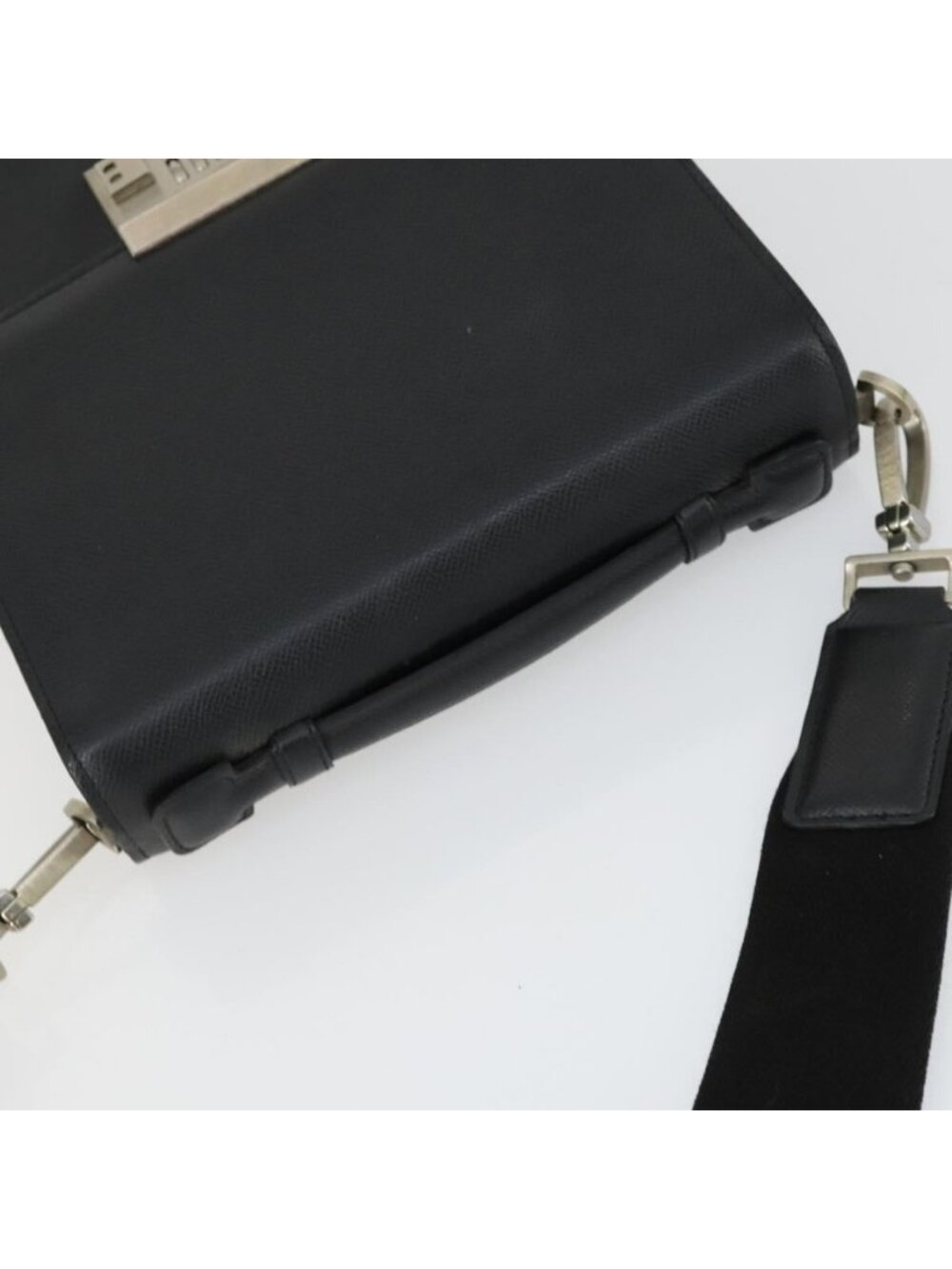 Authentic BALLY Shoulder Bag Leather Black - Picture 13 of 16
